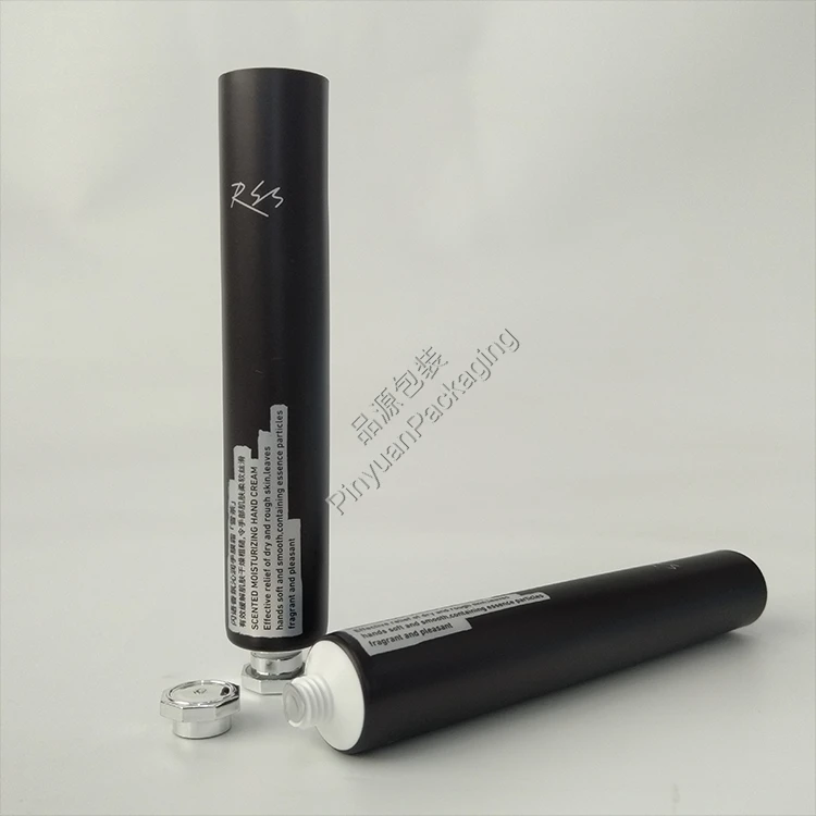 D25 35g Hand Cream ABL Black Cosmetic Tube with Silver-plated Octagonal Screw Cap