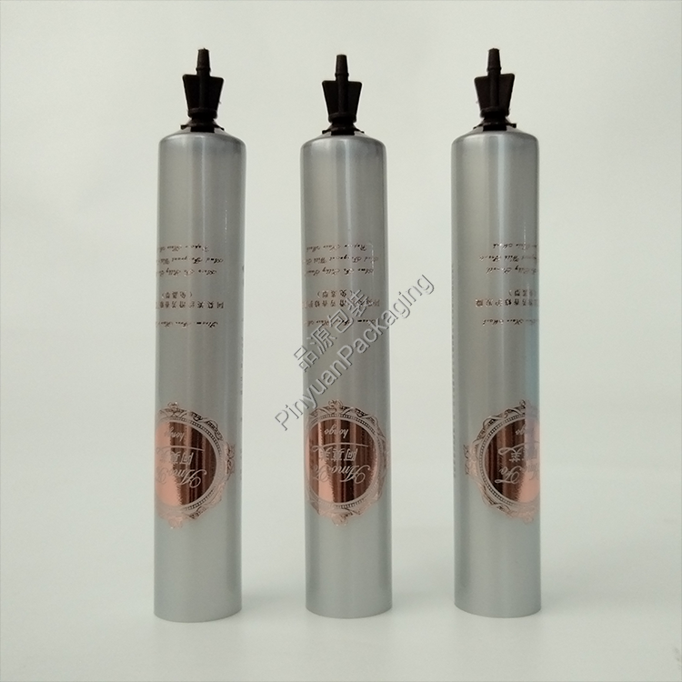 D19 15g Hair Repairing Cream Pearlescent Grey PE Cosmetic Tube with Snap-off Cap