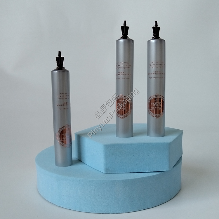 D19 15g Hair Repairing Cream Pearlescent Grey PE Cosmetic Tube with Snap-off Cap