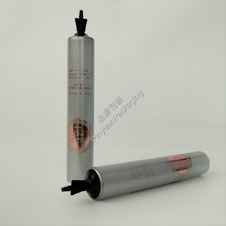 D19 15g Hair Repairing Cream Pearlescent Grey PE Cosmetic Tube with Snap-off Cap