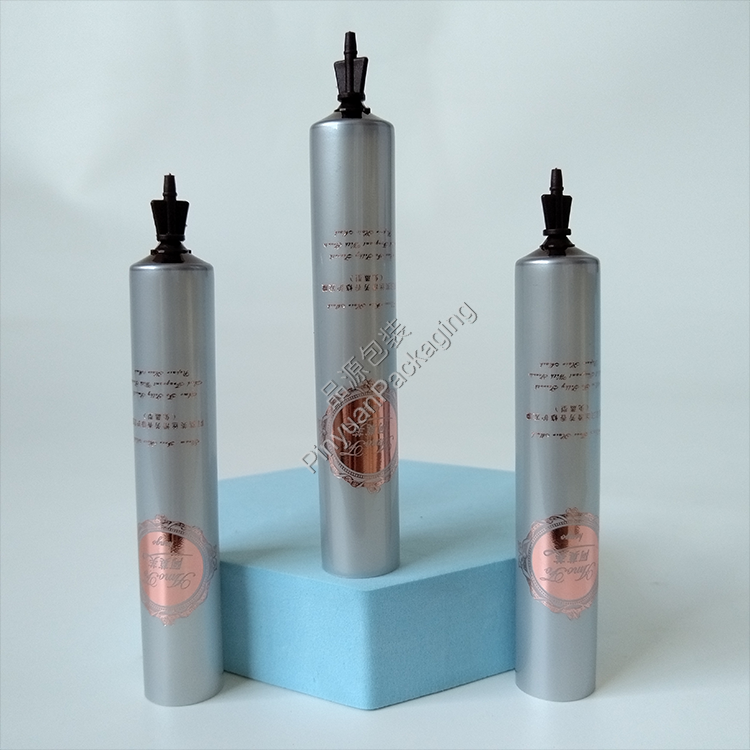 D19 15g Hair Repairing Cream Pearlescent Grey PE Cosmetic Tube with Snap-off Cap