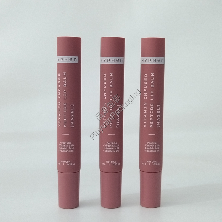 D16 10g Lip Balm Reddish Brown PE Cosmetic Tube with Screw Cap