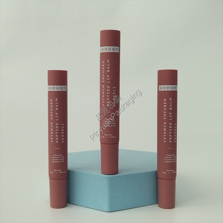 D16 10g Lip Balm Reddish Brown PE Cosmetic Tube with Screw Cap