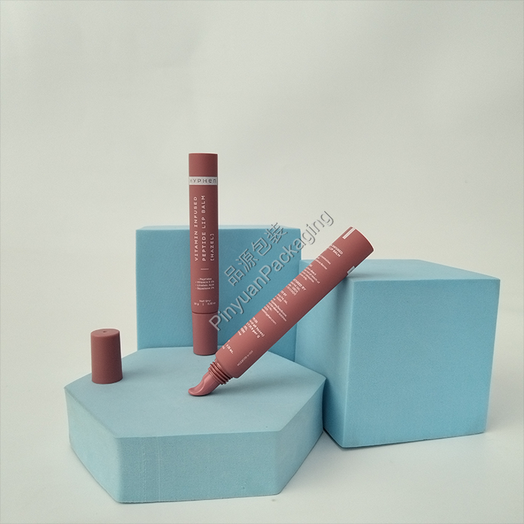 D16 10g Lip Balm Reddish Brown PE Cosmetic Tube with Screw Cap