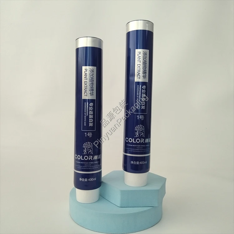 D50 400ml Hair Colors Cream ABL Cosmetic Tube with White Screw Cap