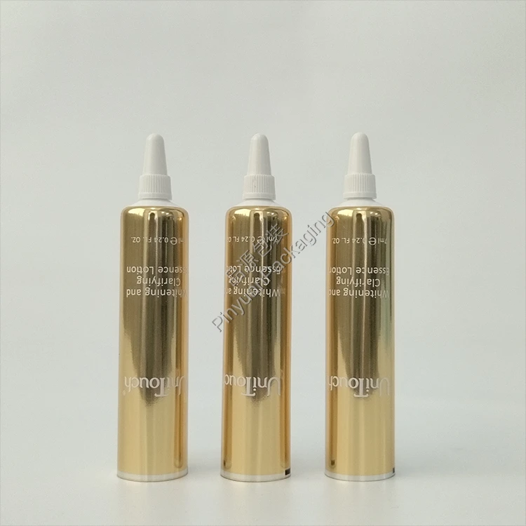 D19 7ml Whitening Essence Lotion High-gloss ABL Cosmetic Tube with White Nozzle Screw Cap