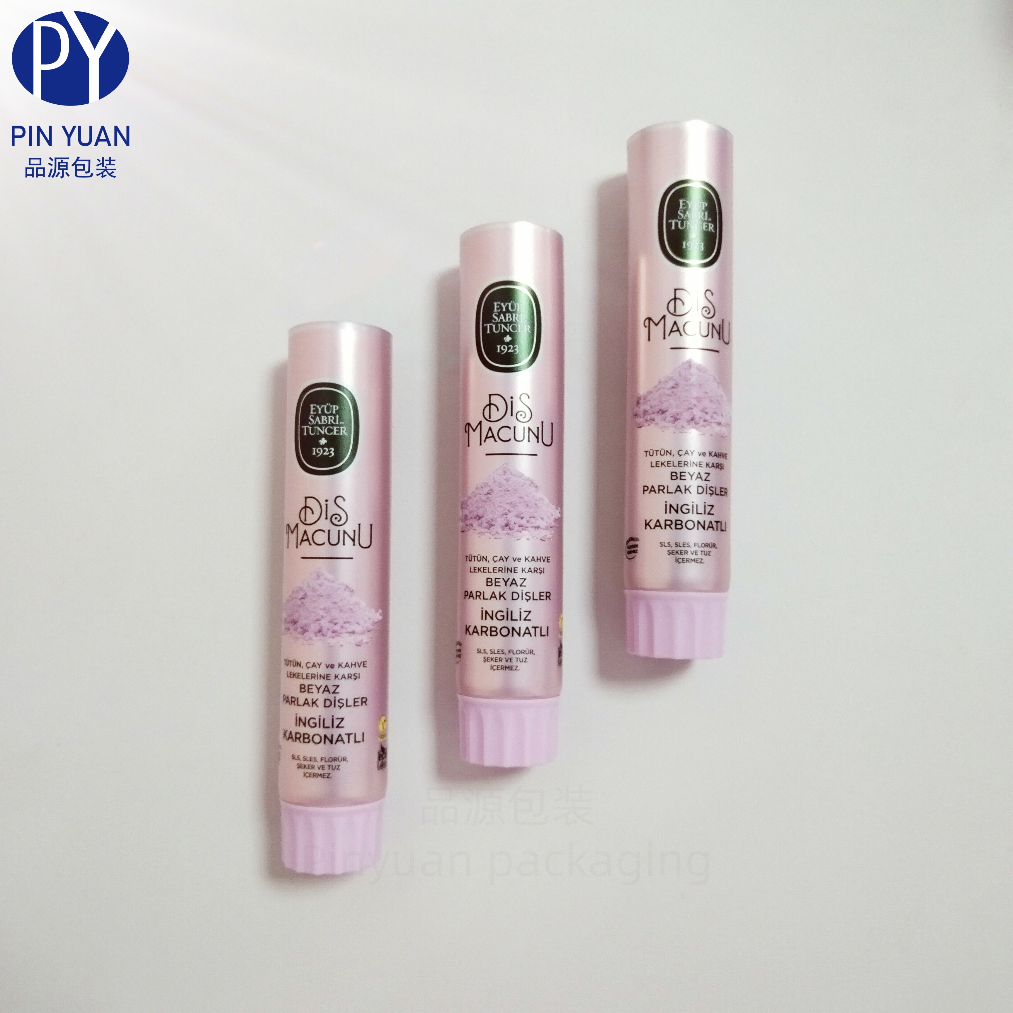 D35 90ml ABL Pink Plastic Cosmetic Toothpaste Tube with Pink Screw Cap