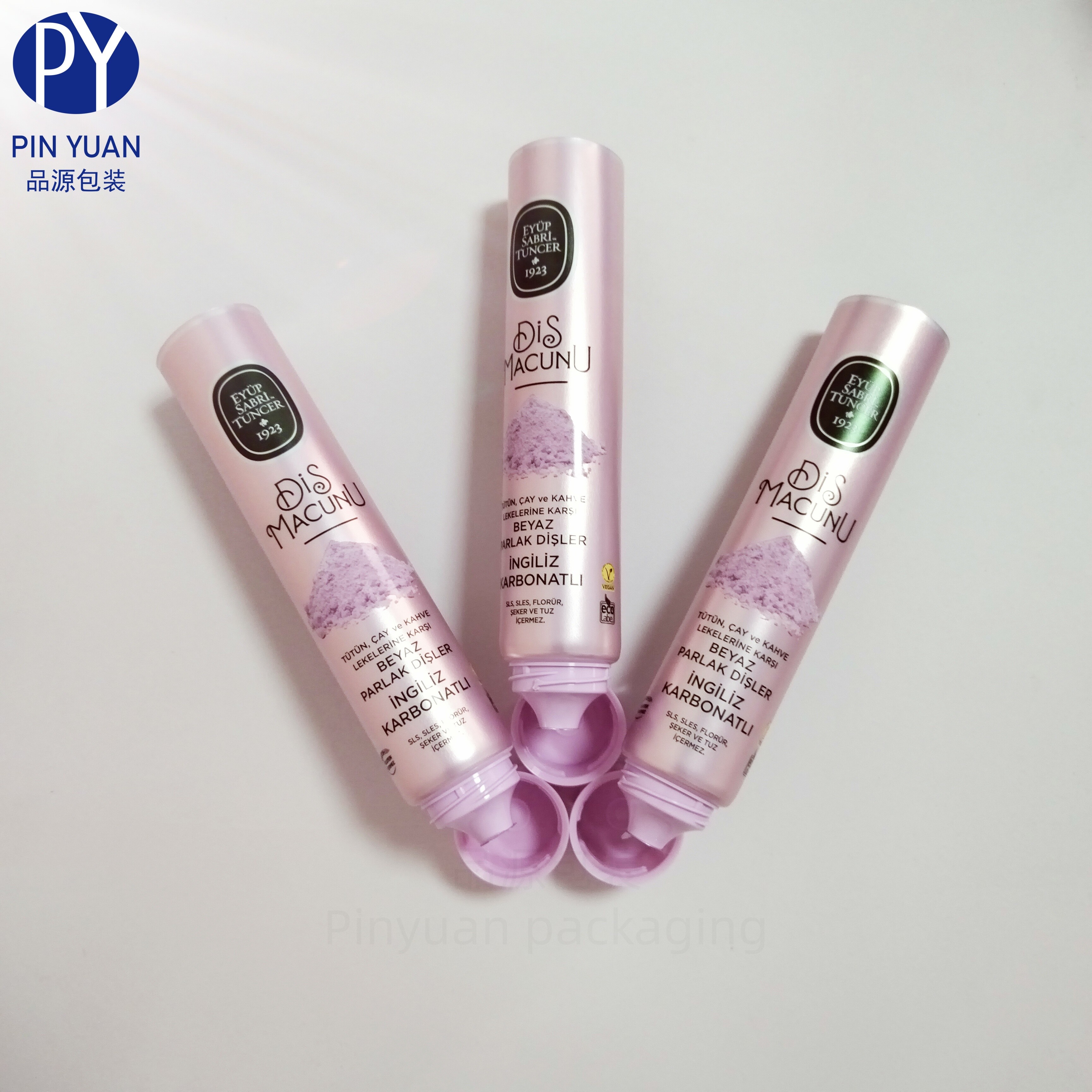 D35 90ml ABL Pink Plastic Cosmetic Toothpaste Tube with Pink Screw Cap