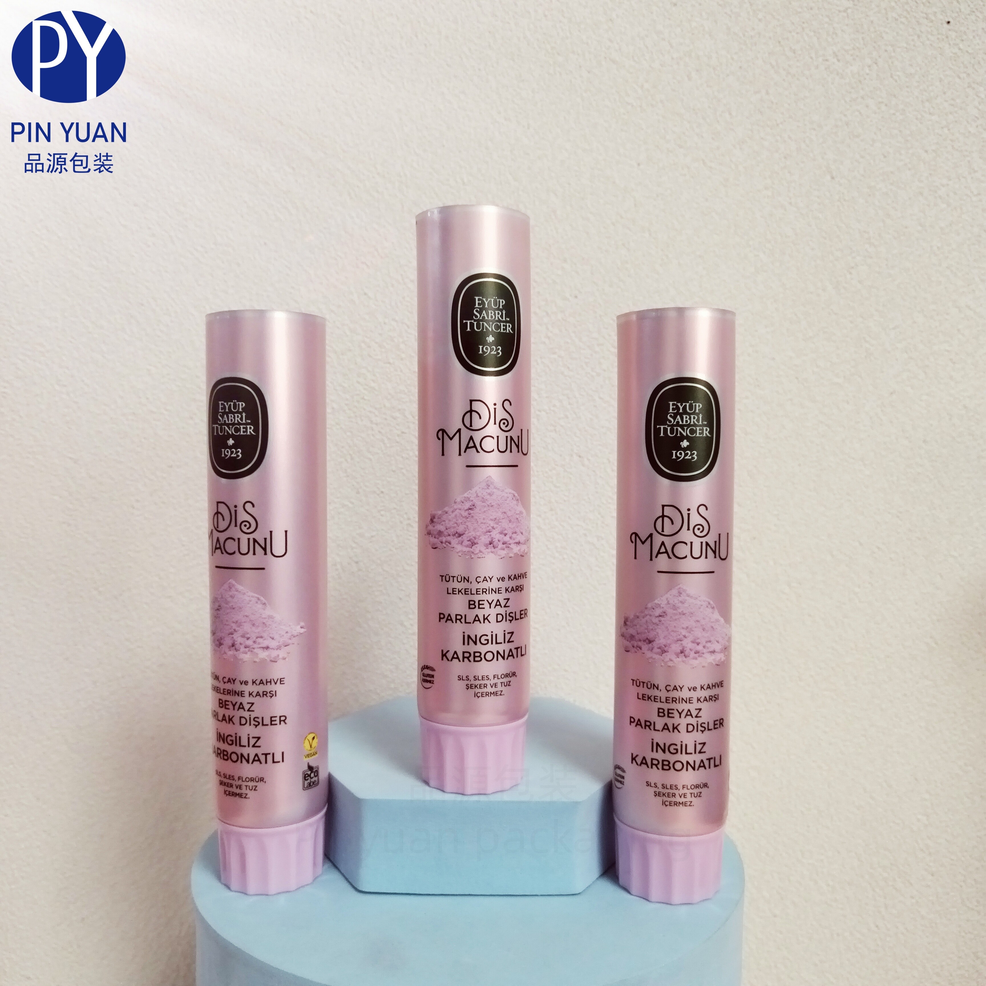 D35 90ml ABL Pink Plastic Cosmetic Toothpaste Tube with Pink Screw Cap