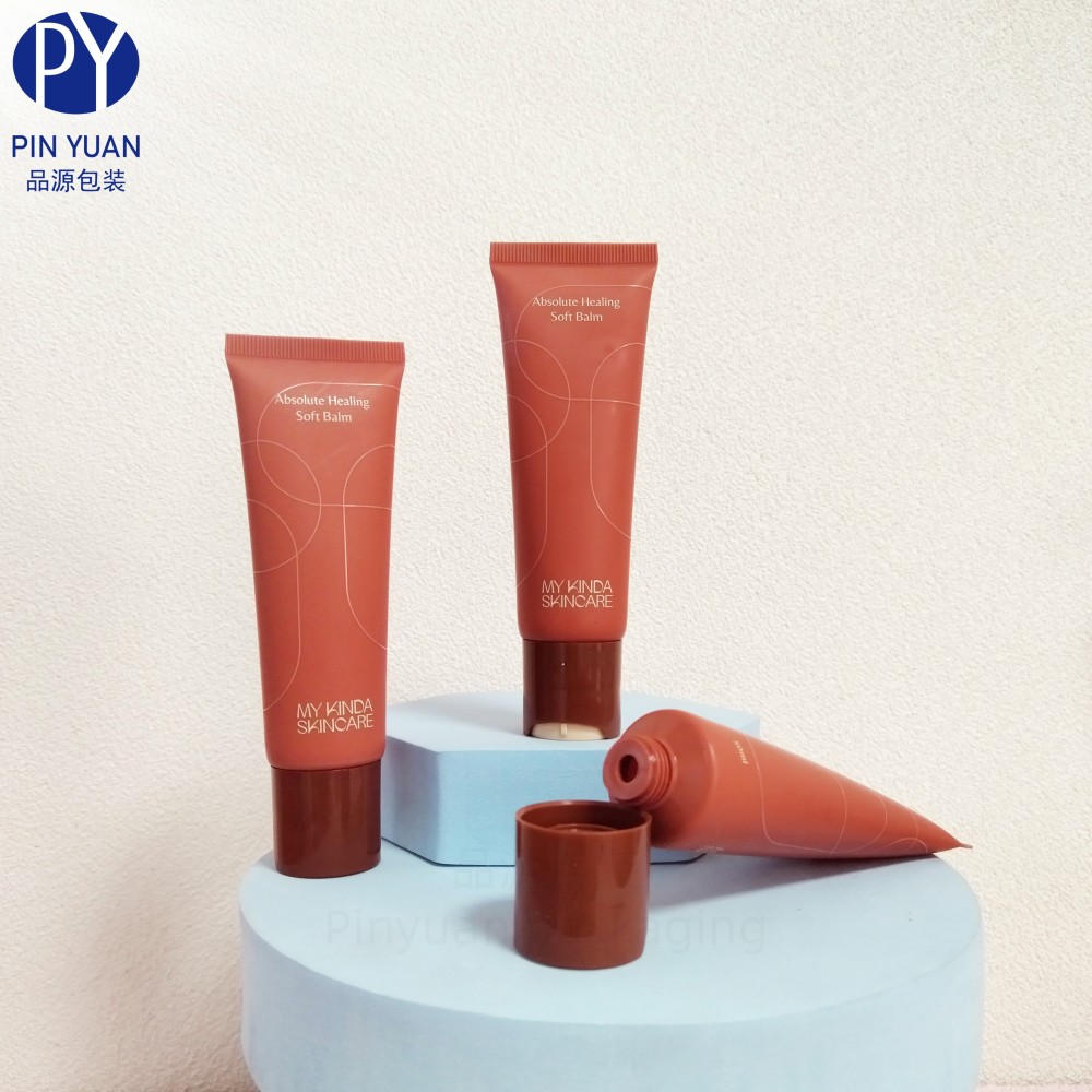 D25 50ml PE Cosmetic Plastic Skincare Body Lotion Tube with  Double-colored Screw Swing Cap