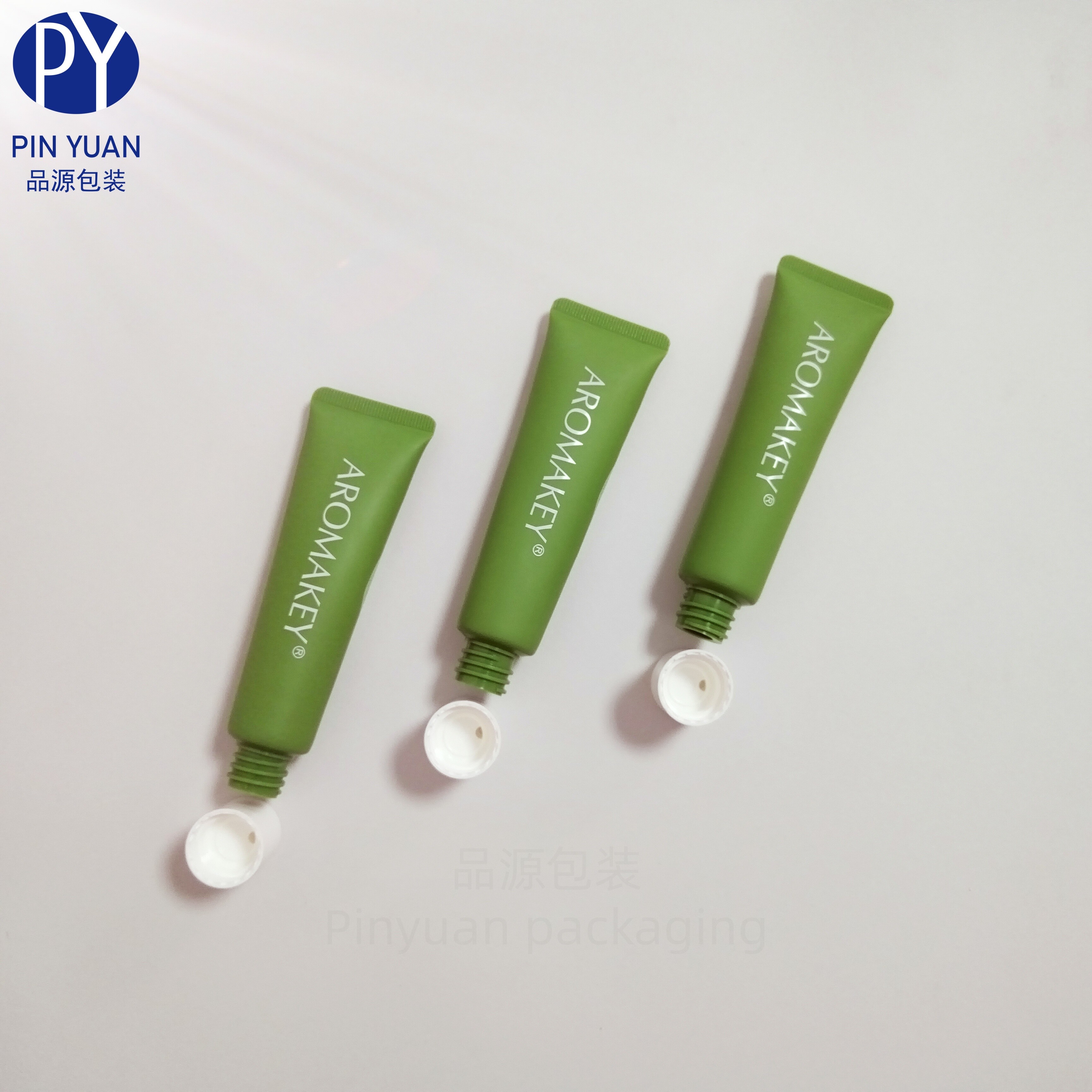 D25 Green Matte PE Plastice Comestic Tube for Skin Care Body Lotion with White Screw Swing Cap