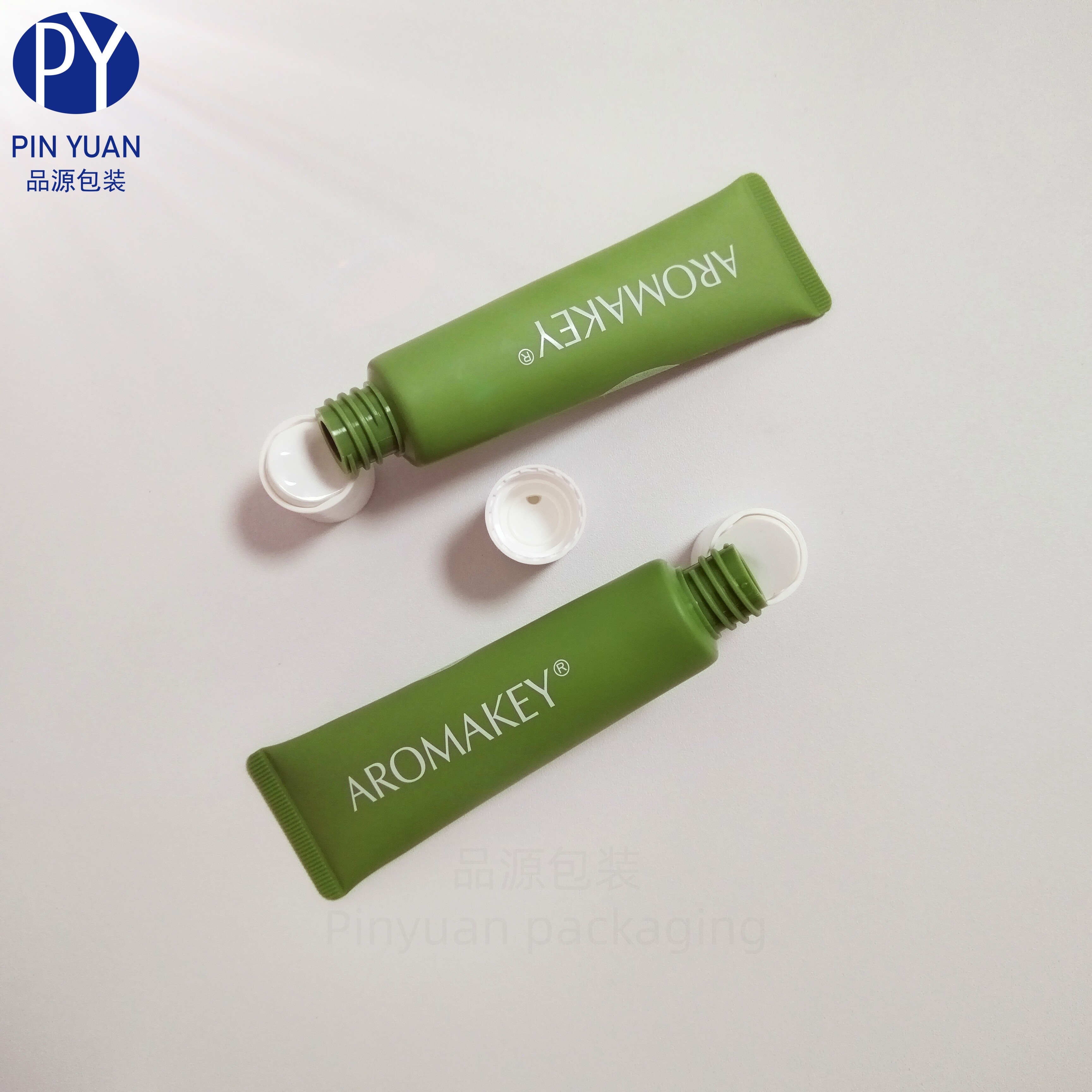 D25 Green Matte PE Plastice Comestic Tube for Skin Care Body Lotion with White Screw Swing Cap