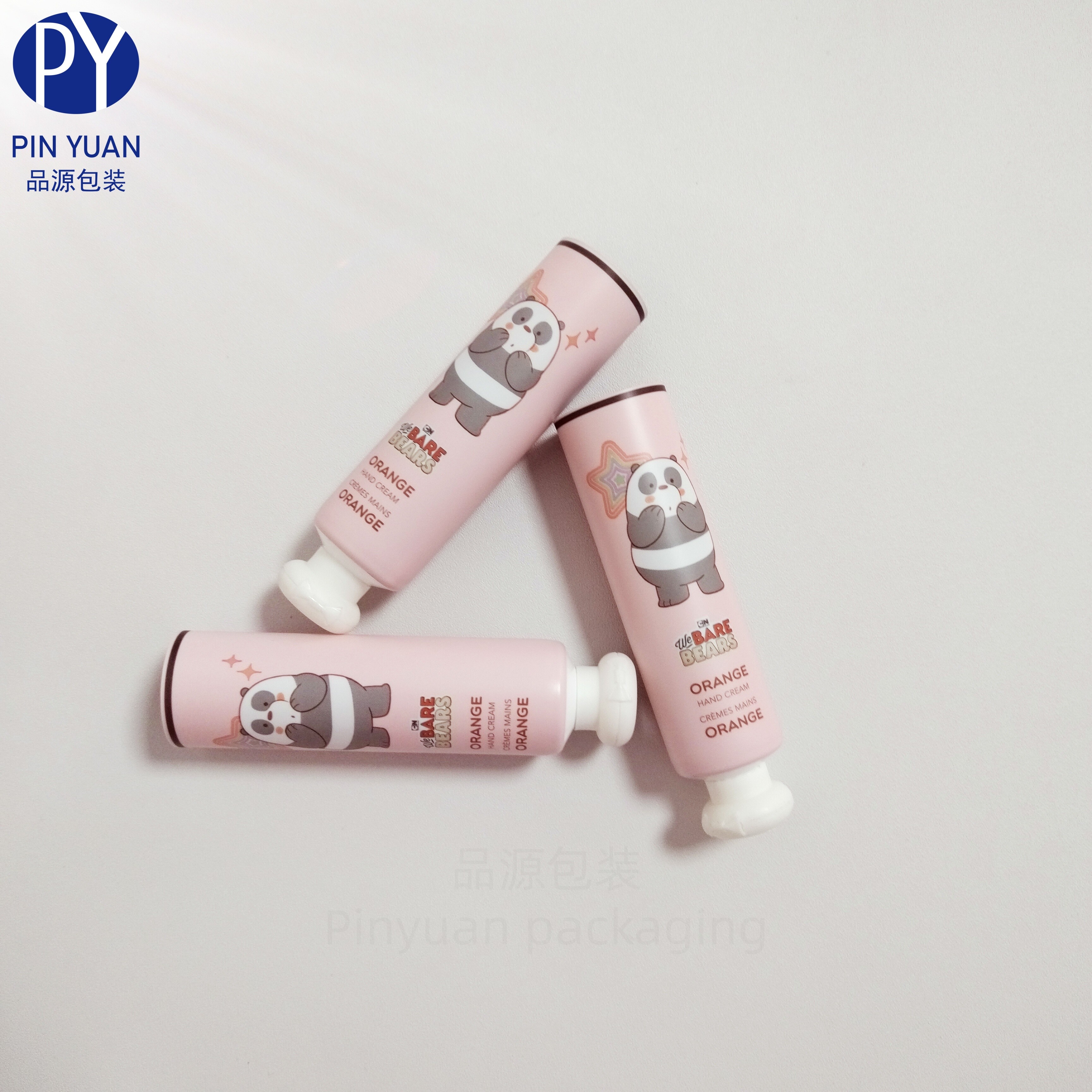 D25 20g ABL Pink Cosmetic Plastic Hand Cream Tube with  Mushroom Flip Cap