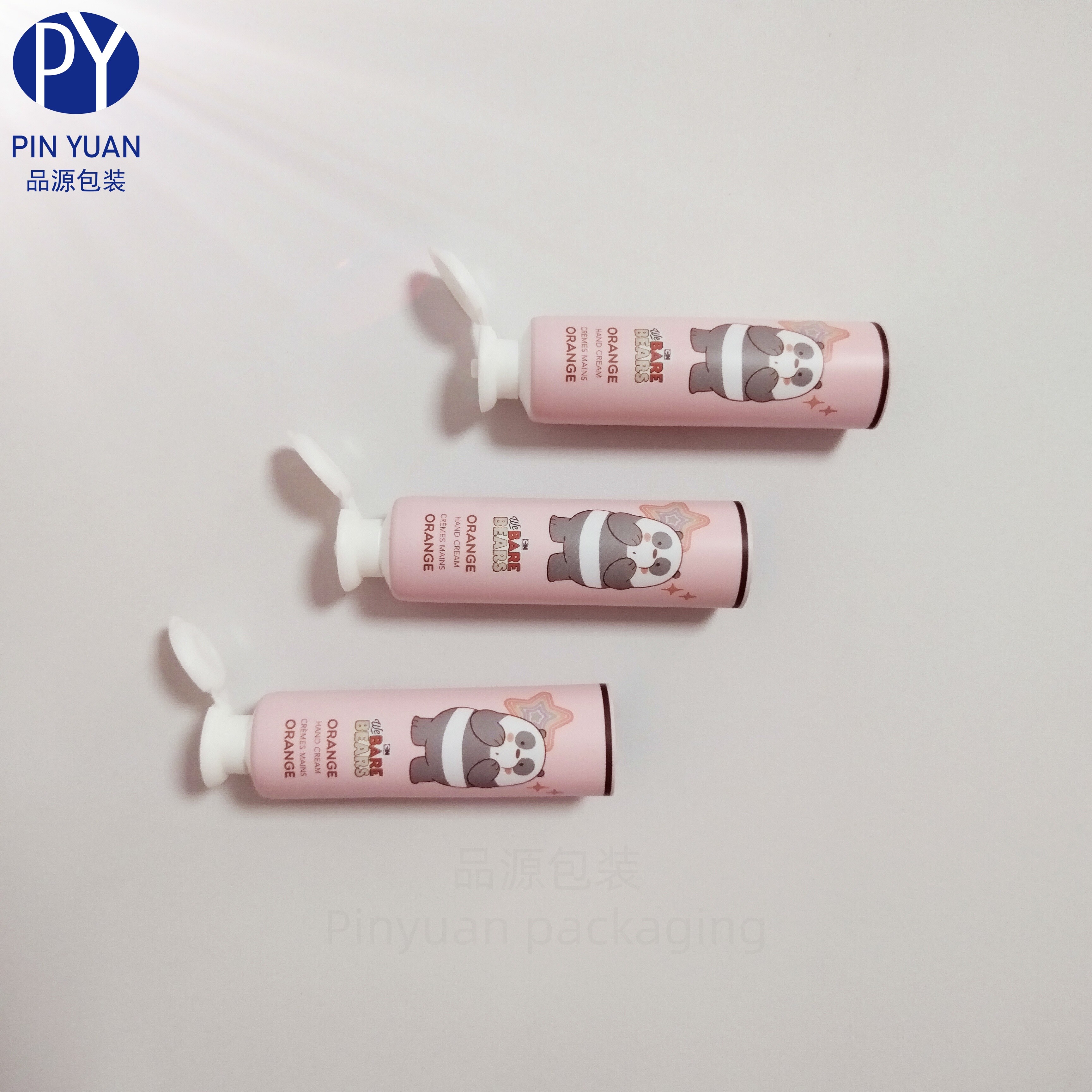 D25 20g ABL Pink Cosmetic Plastic Hand Cream Tube with  Mushroom Flip Cap