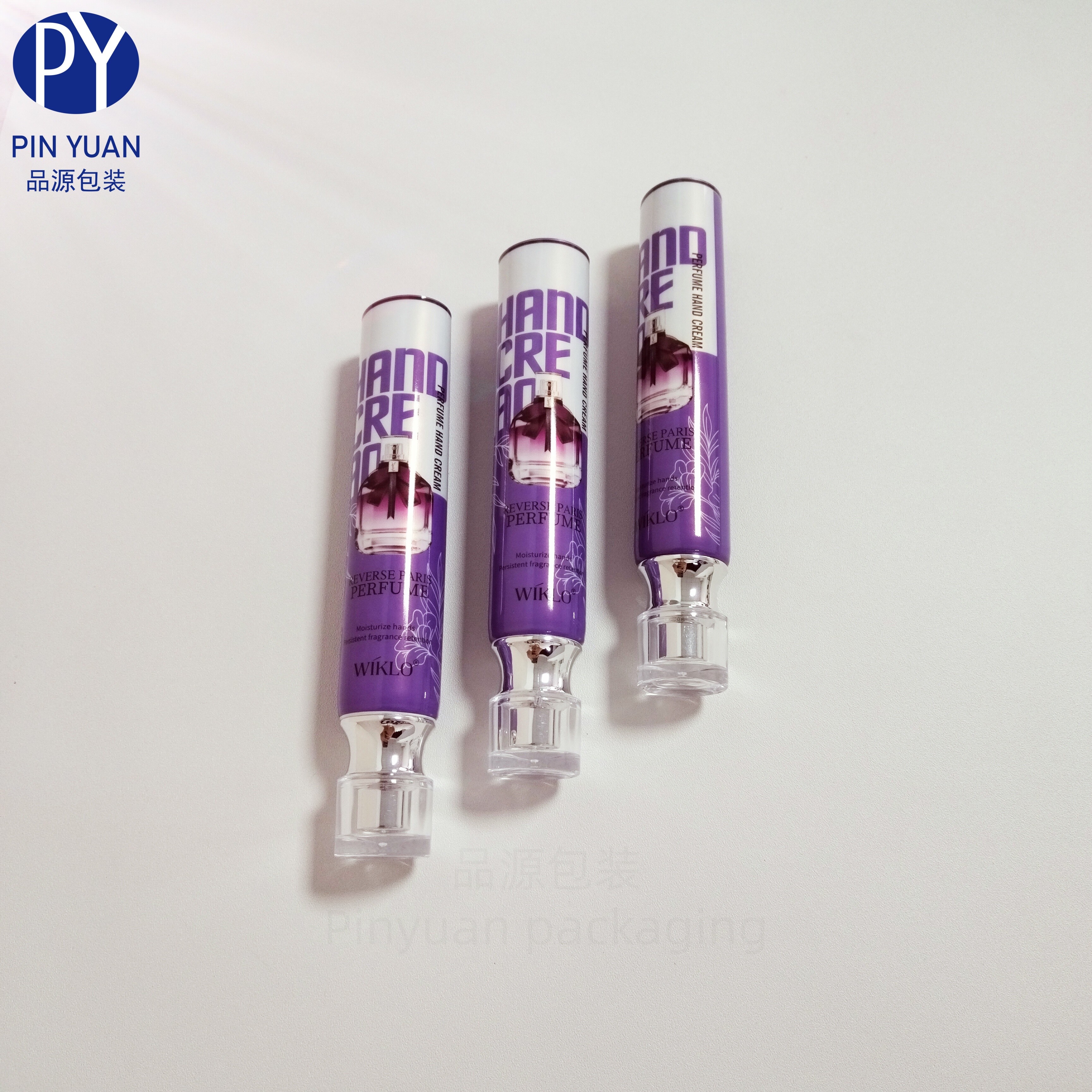 D25 30ML Purple ABL Perfume Hand Cream Cosmestic Tube wiith  Acrylic Silver Horse Hoof Shaped Screw Cap