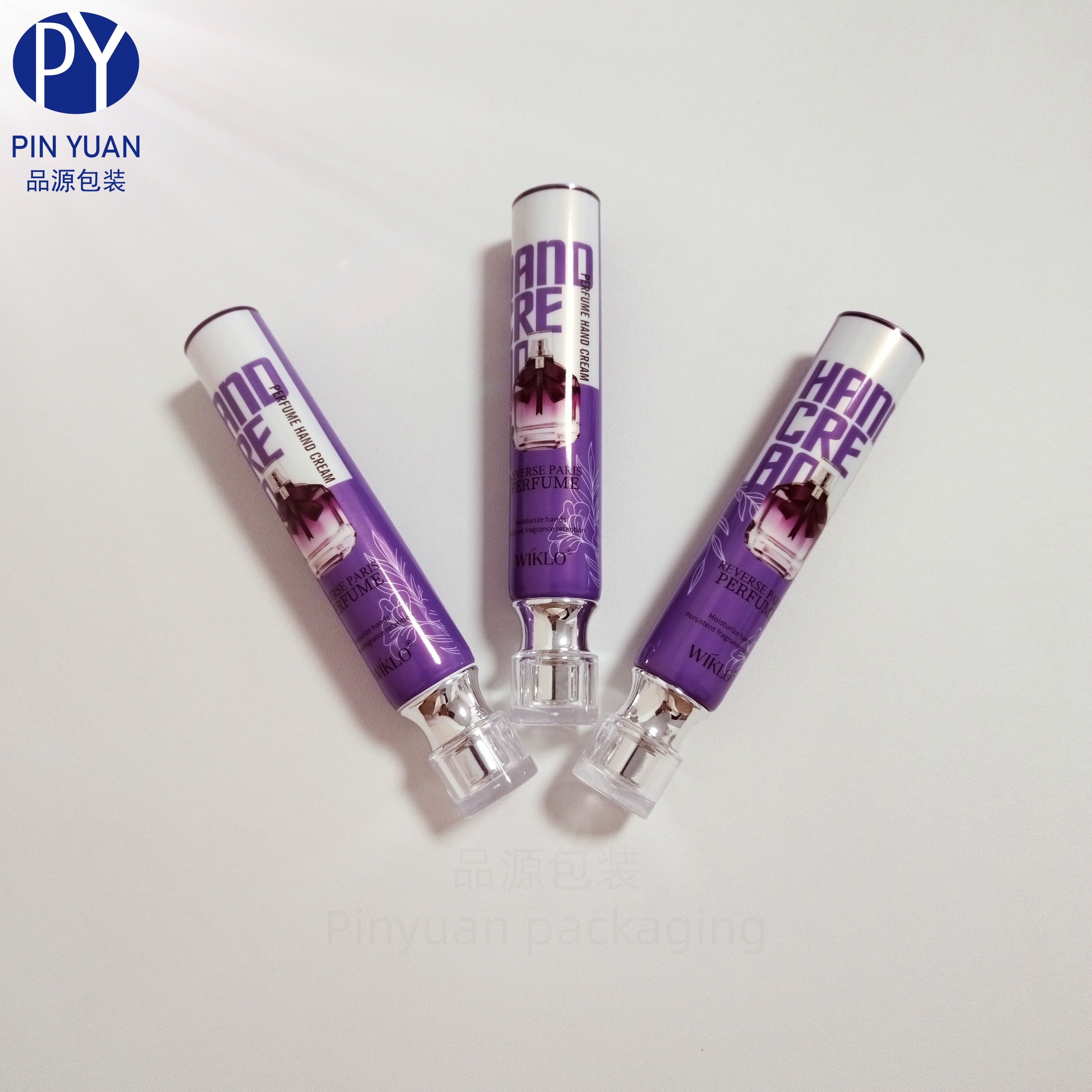 D25 30ML Purple ABL Perfume Hand Cream Cosmestic Tube wiith  Acrylic Silver Horse Hoof Shaped Screw Cap