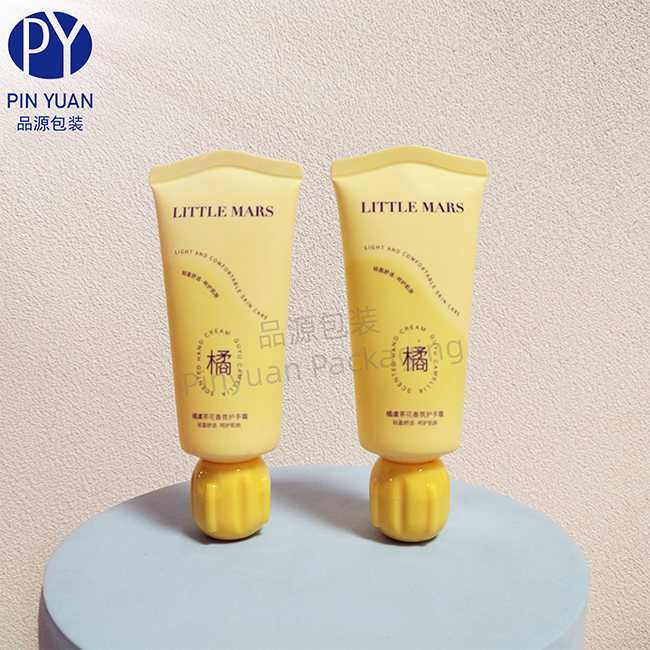 D35 60g Skincare Hand Cream PE Cosmetic Tube with Yellow Screw Cap