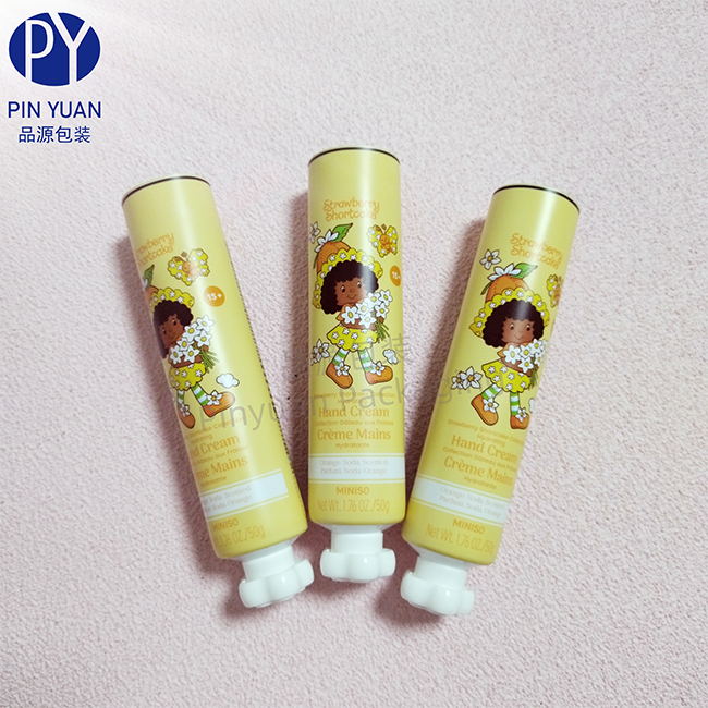 D30 50g Kids' Hand Cream ABL Cosmetic Tube with White Plum Flower Screw Cap