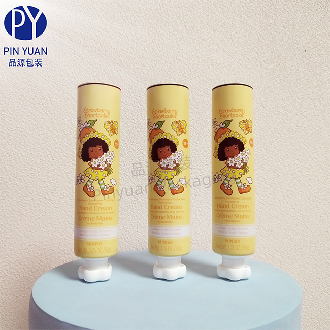D30 50g Kids' Hand Cream ABL Cosmetic Tube with White Plum Flower Screw Cap