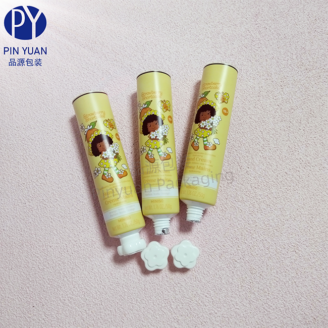 D30 50g Kids' Hand Cream ABL Cosmetic Tube with White Plum Flower Screw Cap