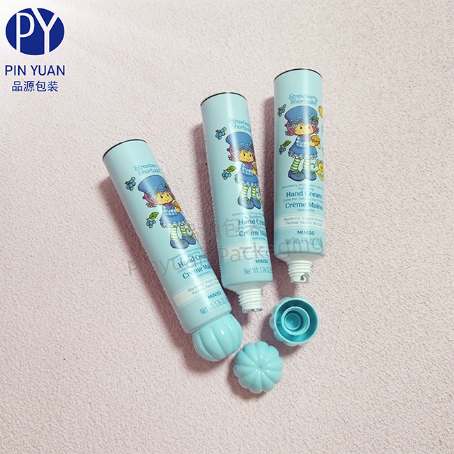 D30 50g Kids' Hand Cream ABL Cosmetic Tube with Cute Pumpkin-shaped Blue Screw Cap