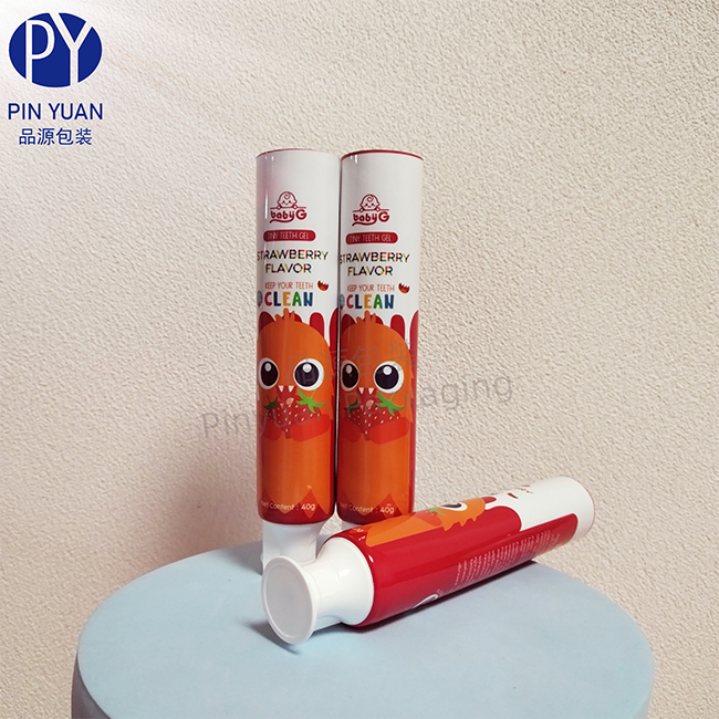 D30 40g Baby Children's Toothpaste ABL Cosmetic Tube with Adorable Cartoon Design and Flip-top Cap