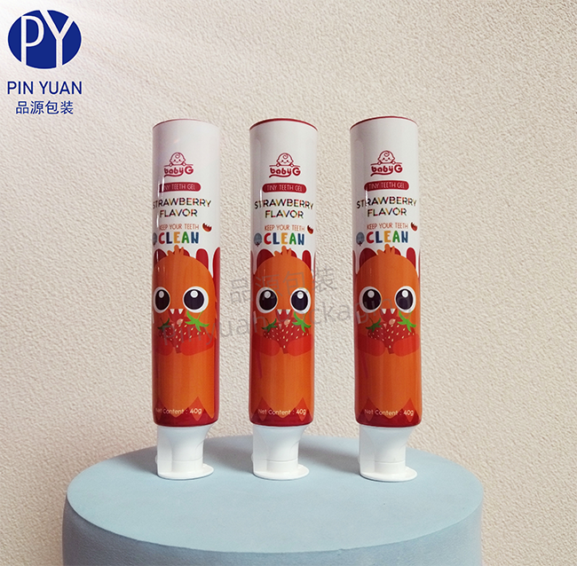D30 40g Baby Children's Toothpaste ABL Cosmetic Tube with Adorable Cartoon Design and Flip-top Cap