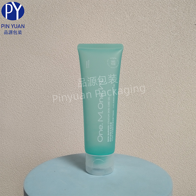 D40 100g Skincare Gel Translucent PE Cosmetic Tube with Transparent Flip-top Cap