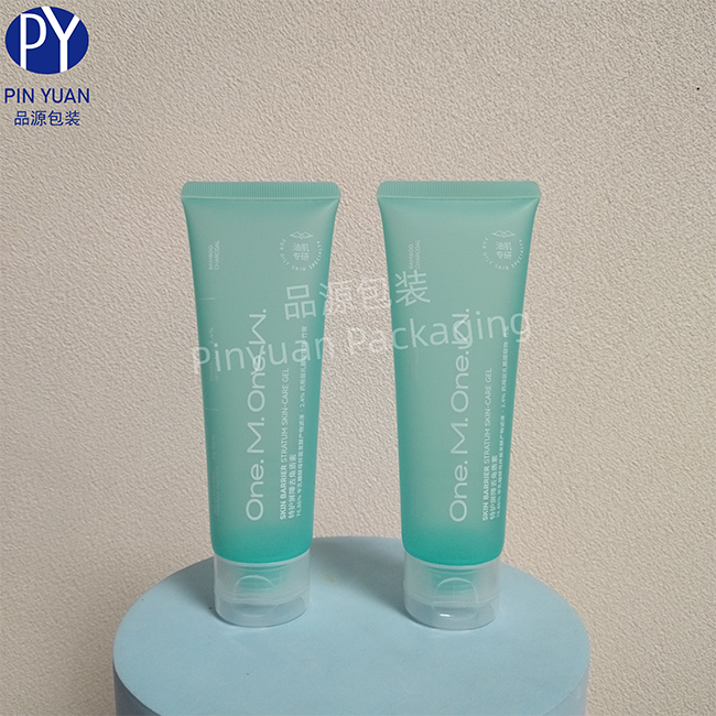 D40 100g Skincare Gel Translucent PE Cosmetic Tube with Transparent Flip-top Cap