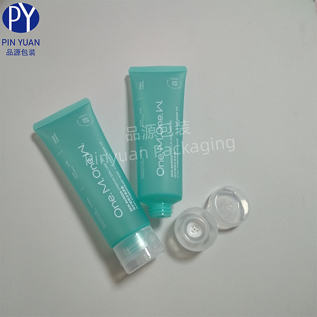 D40 100g Skincare Gel Translucent PE Cosmetic Tube with Transparent Flip-top Cap