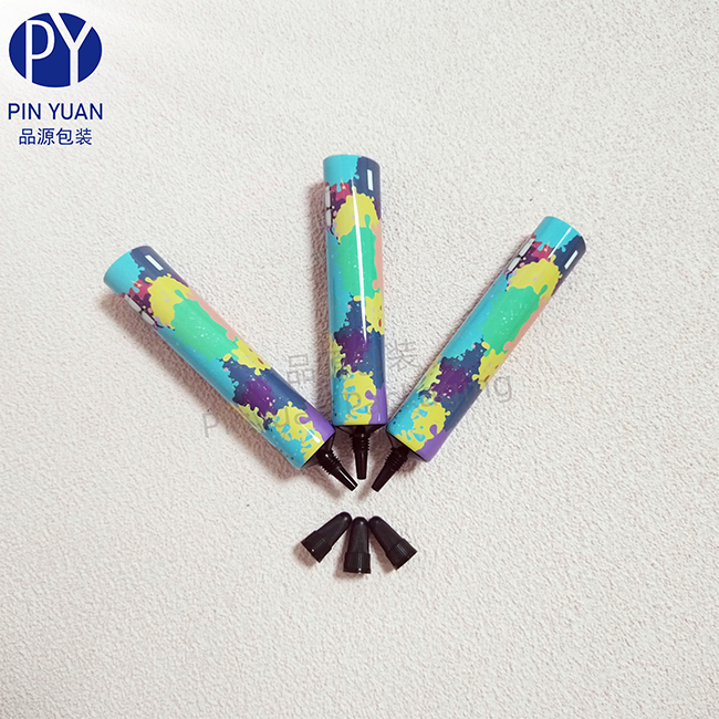 D19 15g Skincare Serum ABL Cosmetic Tube with Black Pointed Nozzle Cap