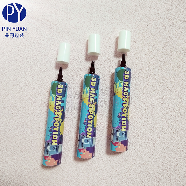 D19 15g Skincare Serum ABL Cosmetic Tube with Black Pointed Nozzle Cap