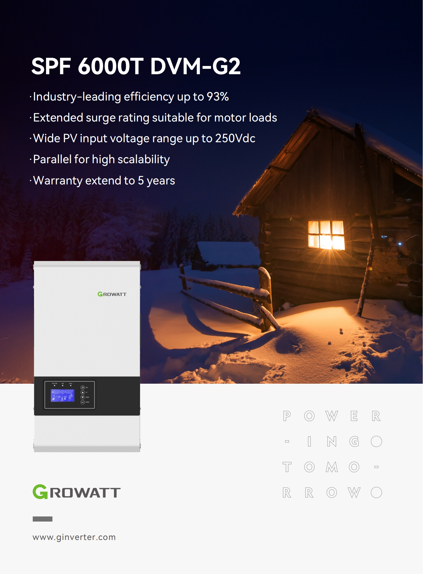 Off-Grid storage Inverter-Split Phase Off-Grid-SPF 6000T DVM-G2