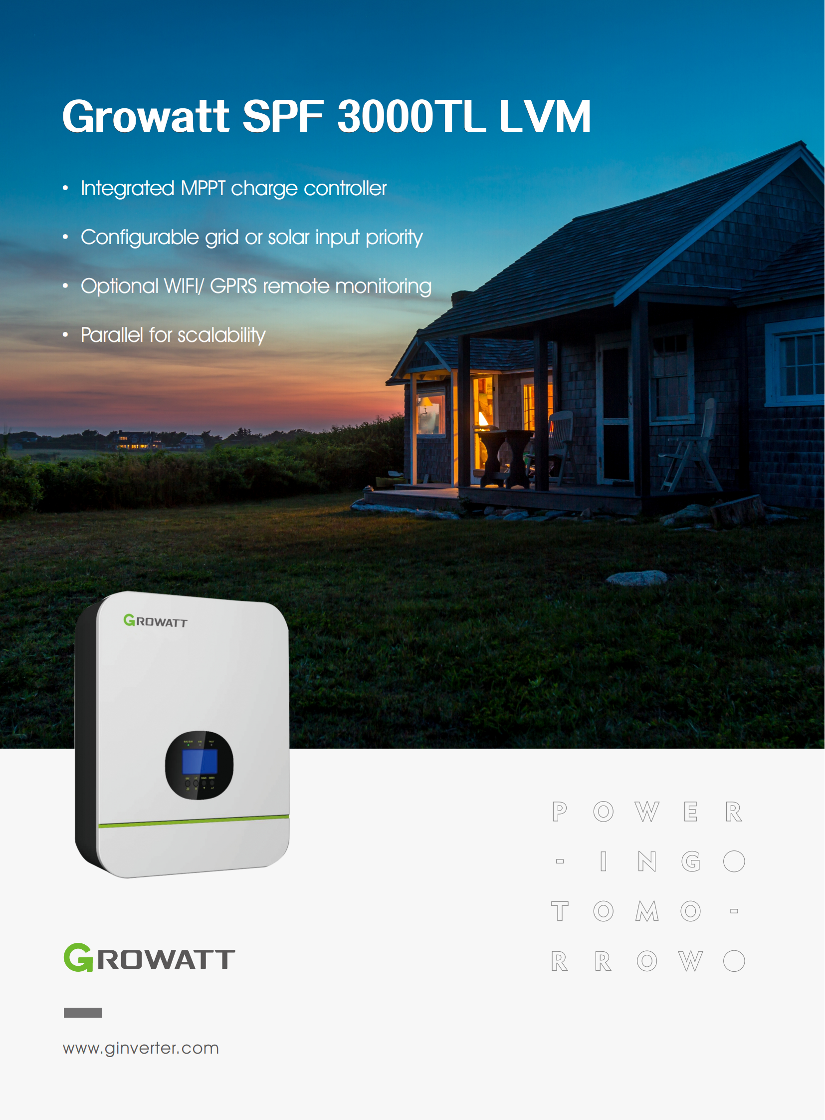 Off-Grid storage Inverter-Single Phase Off-Grid-SPF 3000TL LVM