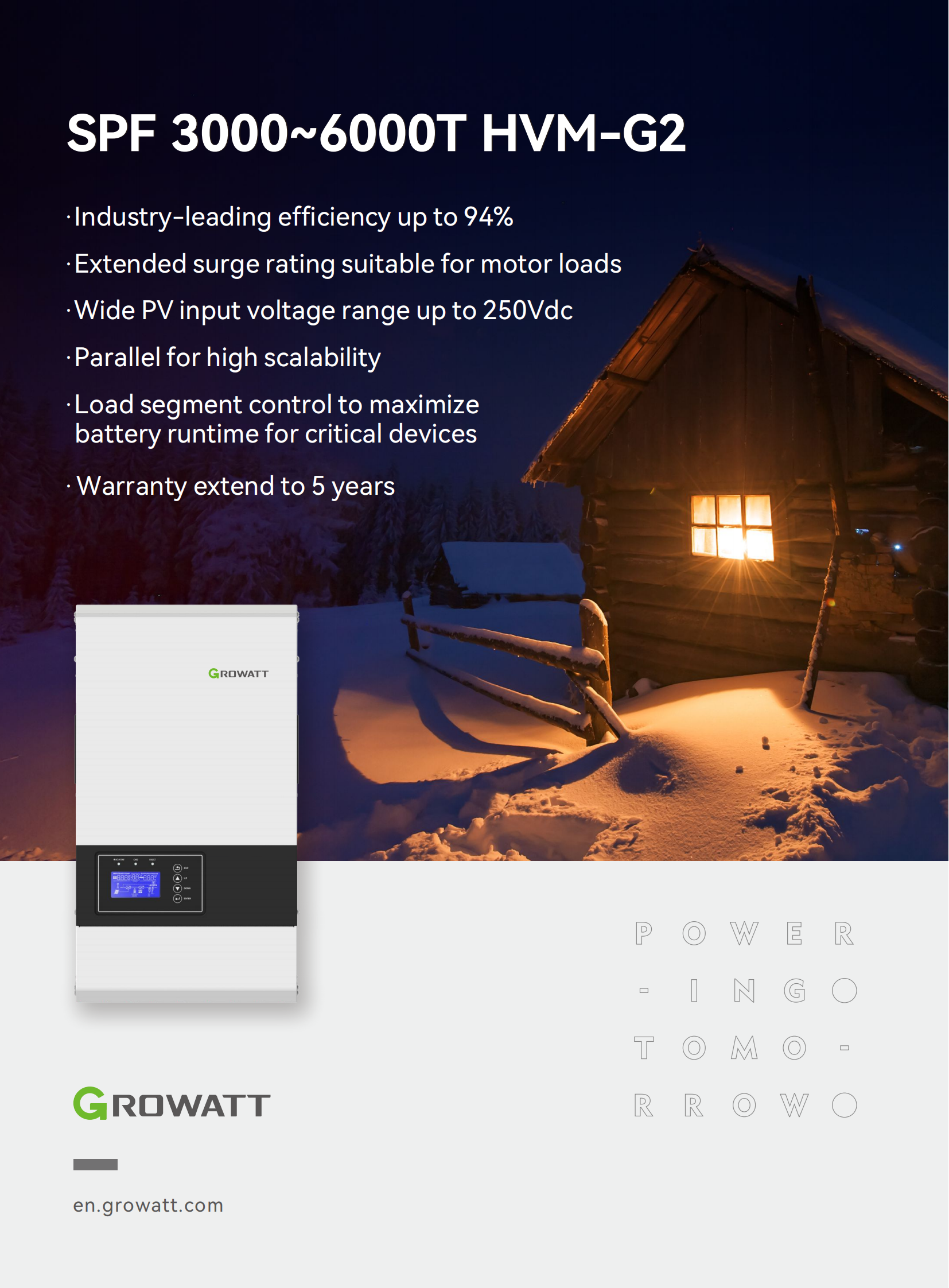 Off-Grid storage Inverter-Single Phase Off-Grid-SPF 3000-6000T HVM-G2