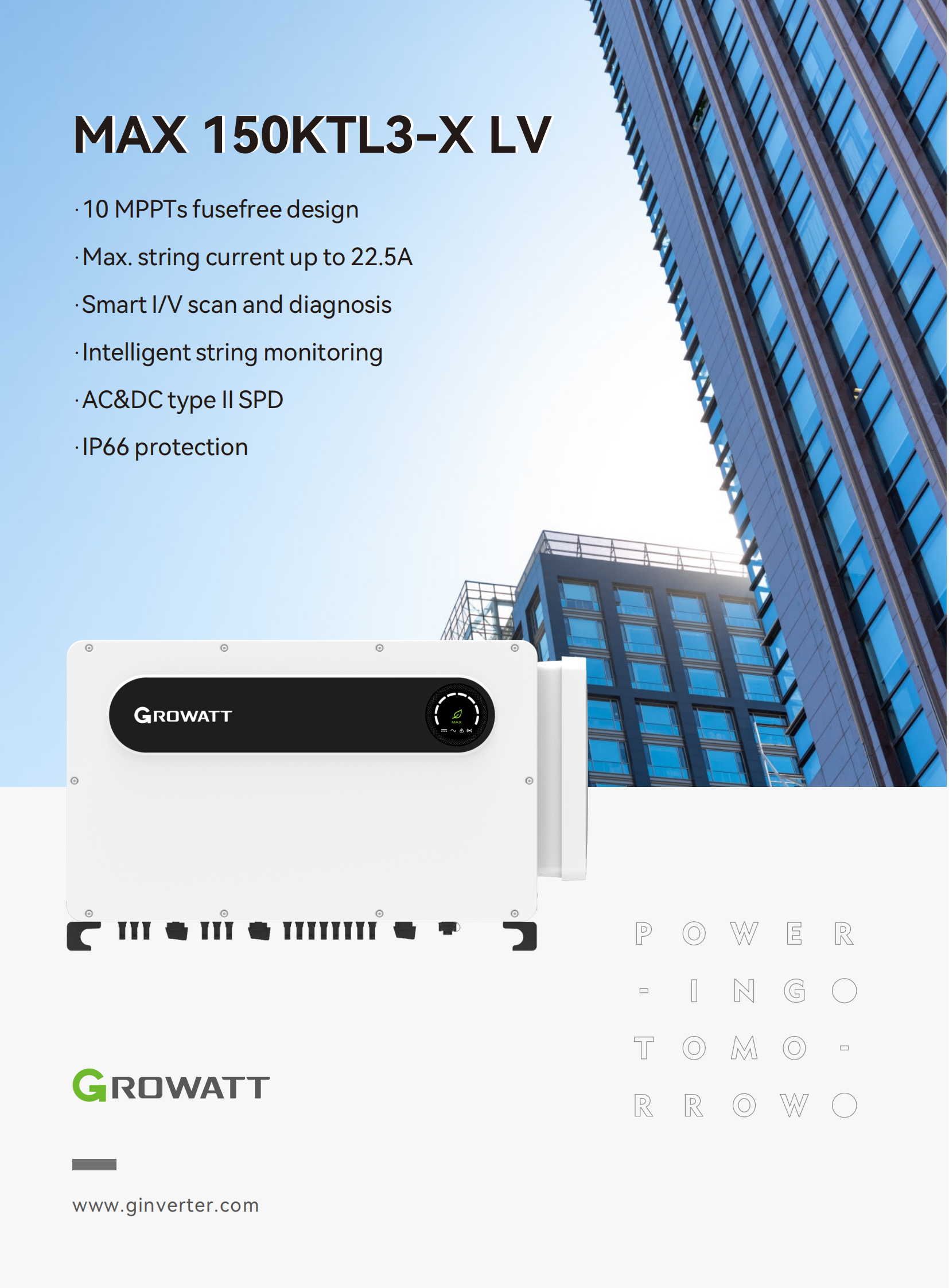 On grid PV inverter-Commercial & Industrial PV Inverter-MAX 100-150KTL3-X2 LVMV