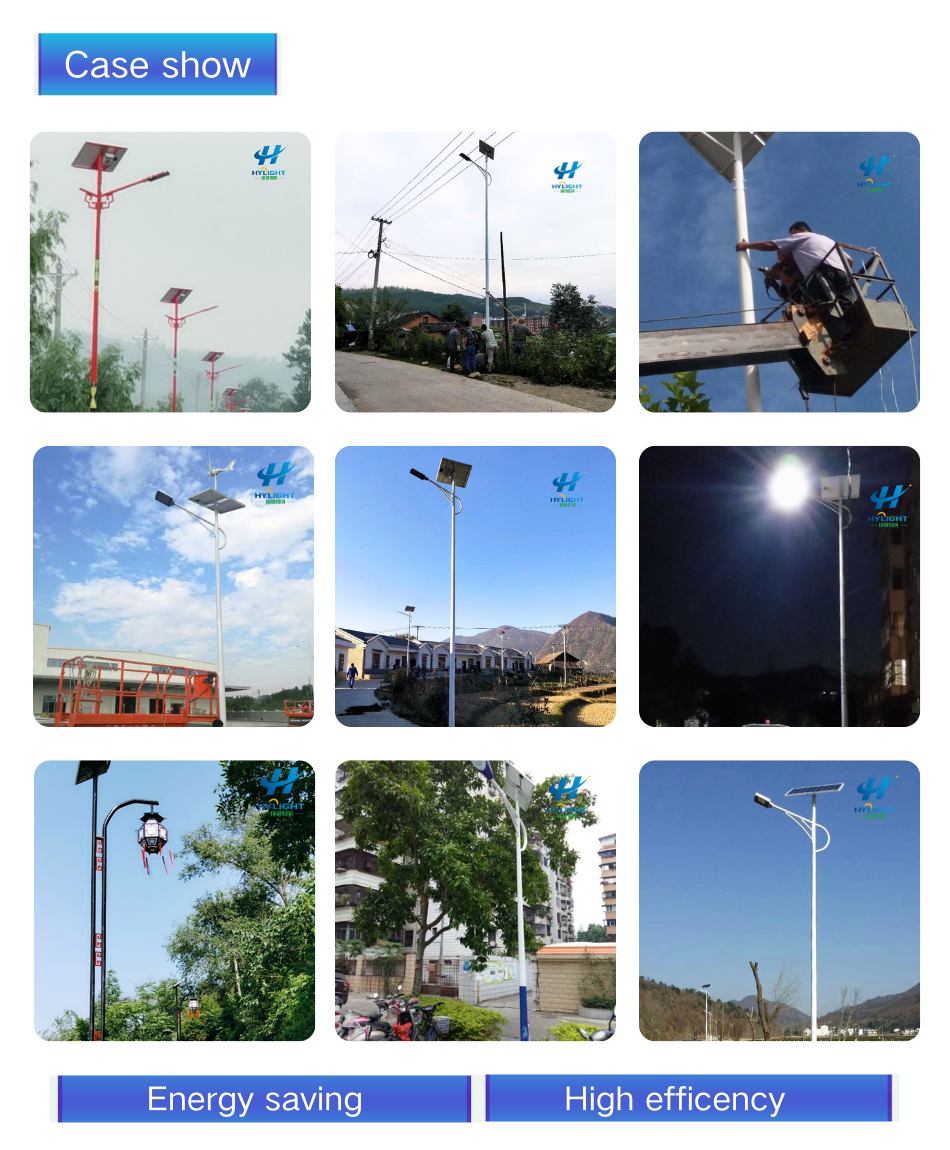 Customized Outdoor Galvanized Steel Solar Street Light Pole