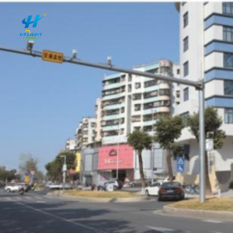 Traffic signal pole 7-7.5m octagonal road hot dip galvanizing spray