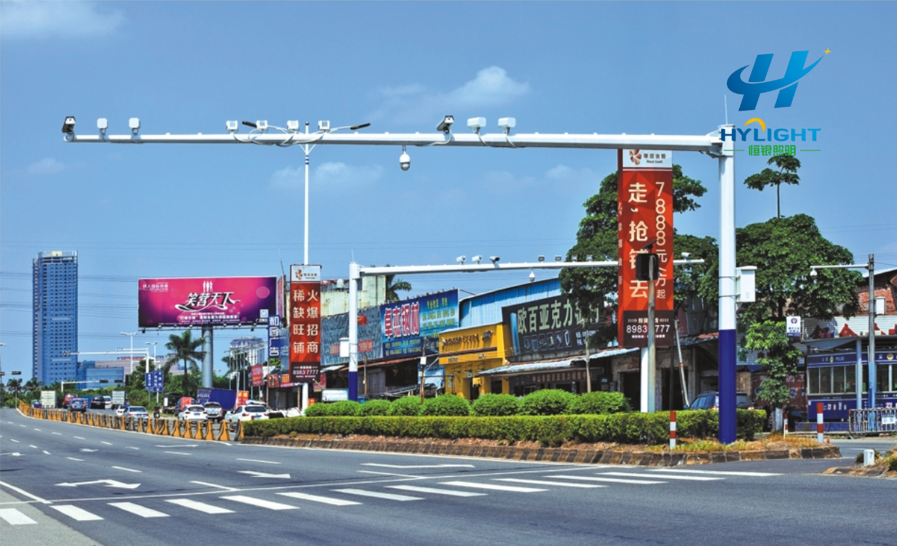 Road traffic sign pole