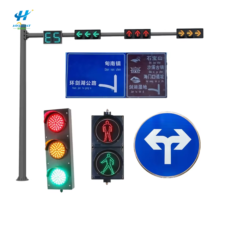7m Traffic Light Pole L-Shaped Warning Intersection Traffic Signal Light Pole