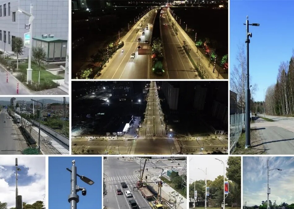 Outdoor hot dip galvanized smart light pole