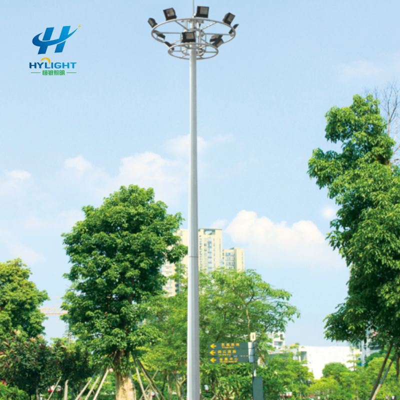 Outdoor Galvanized Steel 25 Meter High Mast Light Pole