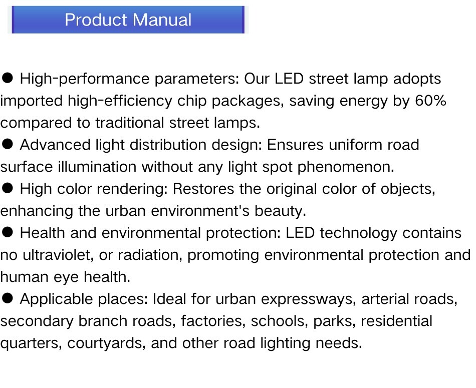 Outdoor Led Street Lamp