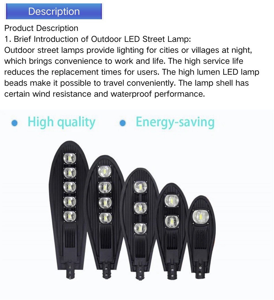 IP66 Energy-Efficient Aluminum Alloy CE LED Street Light