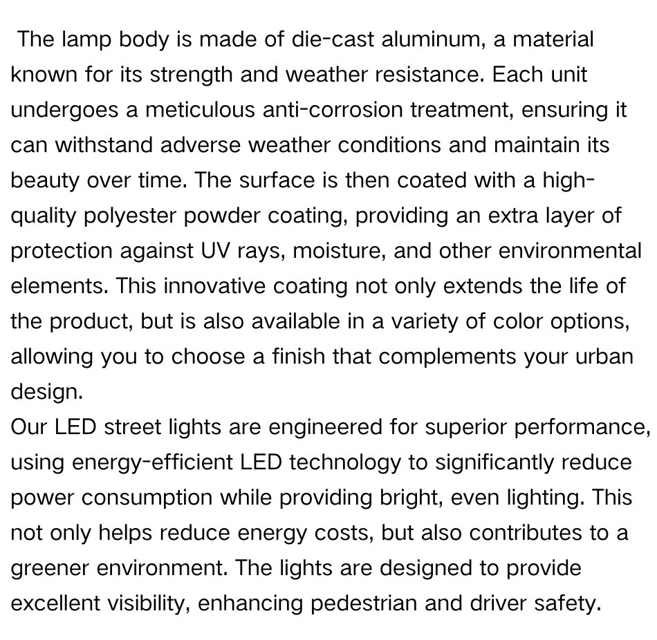 50W outdoor high brightness city circuit light 6 meters LED street light