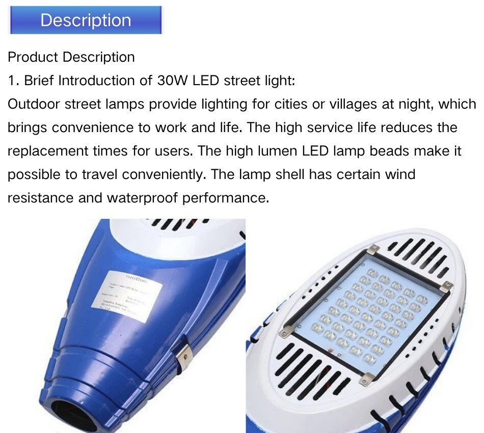 30w Led Street Light