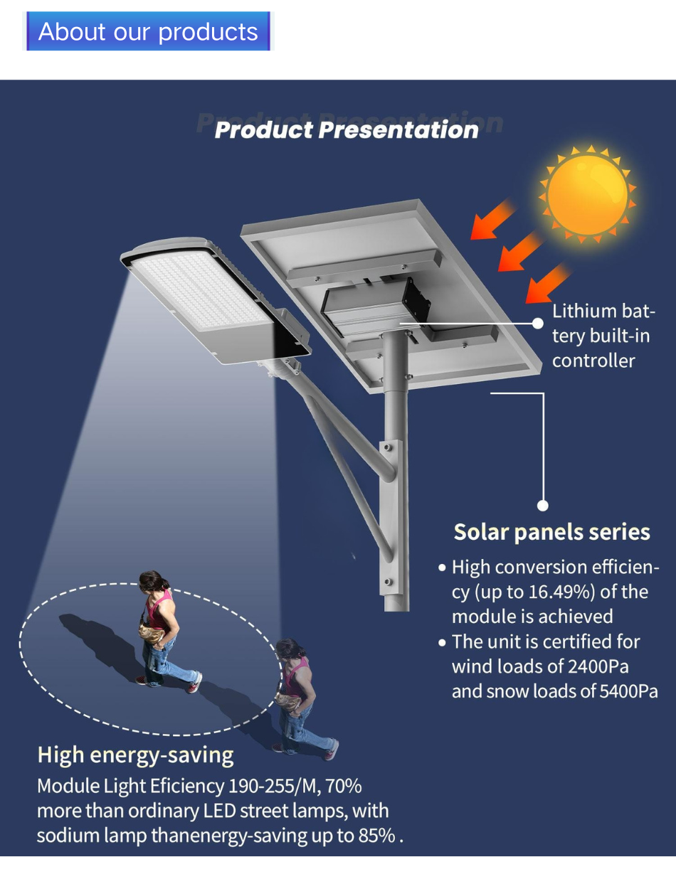 Waterproof 70w 5-8m split solar street light