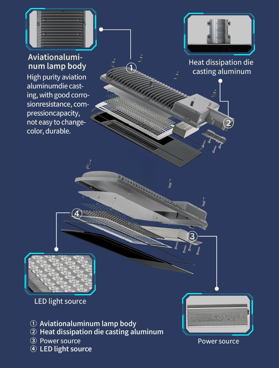 Waterproof 70w 5-8m split solar street light