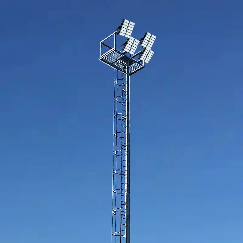 High Mast with Safety Cage Ladder