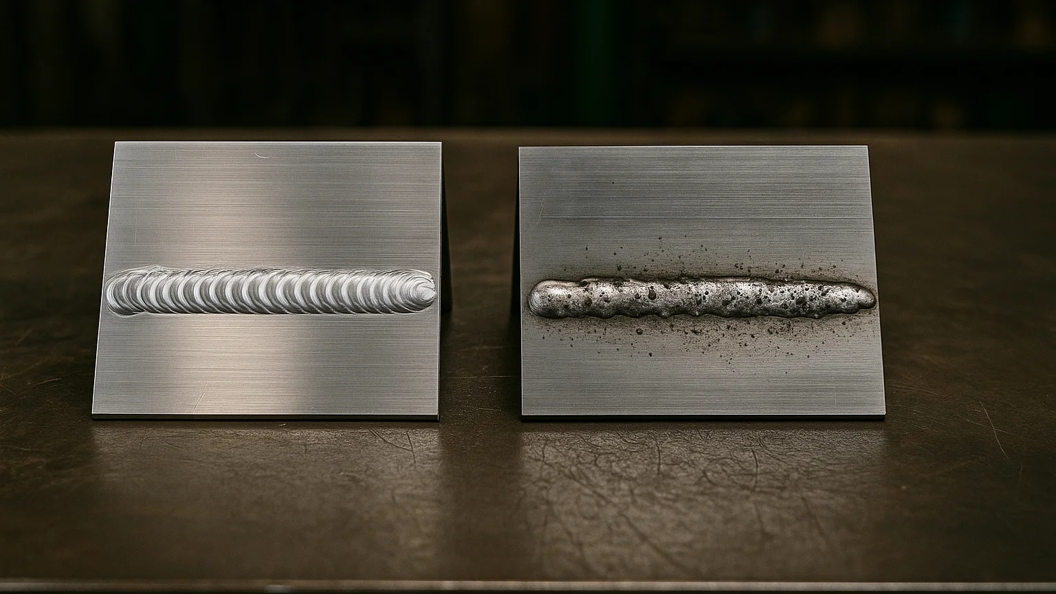 1774232573894530009180594176.webp High-quality weld beads: smooth, uniform, and defect-free on the right—achieved through proper preparation.